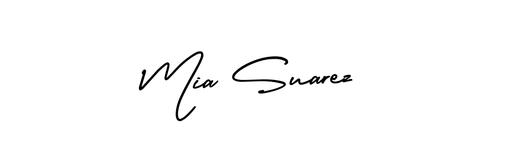 AmerikaSignatureDemo-Regular is a professional signature style that is perfect for those who want to add a touch of class to their signature. It is also a great choice for those who want to make their signature more unique. Get Mia Suarez name to fancy signature for free. Mia Suarez signature style 3 images and pictures png