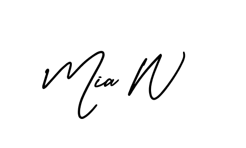 if you are searching for the best signature style for your name Mia W. so please give up your signature search. here we have designed multiple signature styles  using AmerikaSignatureDemo-Regular. Mia W signature style 3 images and pictures png