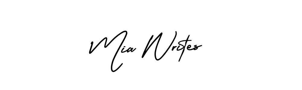 Create a beautiful signature design for name Mia Writes. With this signature (AmerikaSignatureDemo-Regular) fonts, you can make a handwritten signature for free. Mia Writes signature style 3 images and pictures png