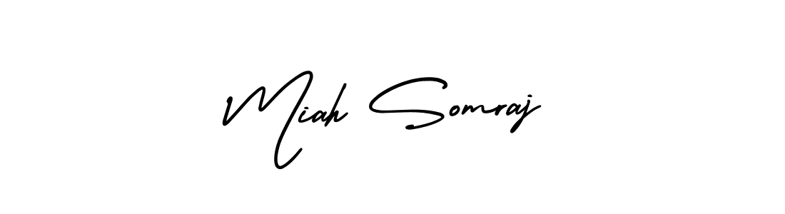 Design your own signature with our free online signature maker. With this signature software, you can create a handwritten (AmerikaSignatureDemo-Regular) signature for name Miah Somraj. Miah Somraj signature style 3 images and pictures png
