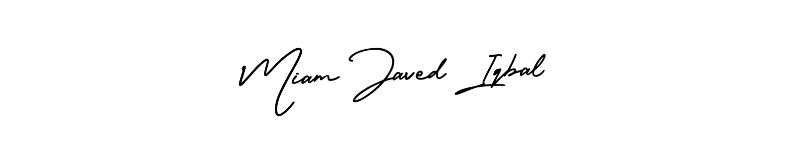 Create a beautiful signature design for name Miam Javed Iqbal. With this signature (AmerikaSignatureDemo-Regular) fonts, you can make a handwritten signature for free. Miam Javed Iqbal signature style 3 images and pictures png