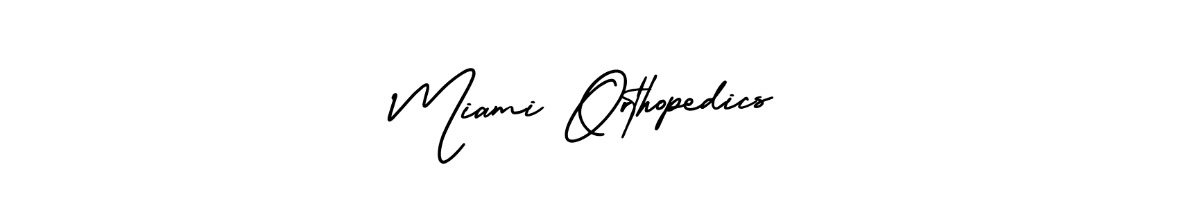 How to make Miami Orthopedics name signature. Use AmerikaSignatureDemo-Regular style for creating short signs online. This is the latest handwritten sign. Miami Orthopedics signature style 3 images and pictures png