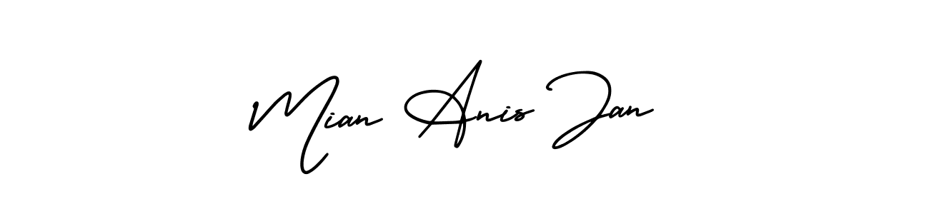 Here are the top 10 professional signature styles for the name Mian Anis Jan. These are the best autograph styles you can use for your name. Mian Anis Jan signature style 3 images and pictures png