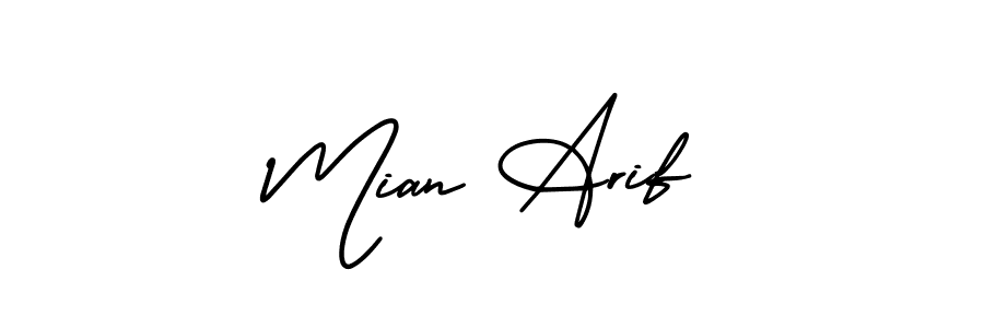 How to Draw Mian Arif signature style? AmerikaSignatureDemo-Regular is a latest design signature styles for name Mian Arif. Mian Arif signature style 3 images and pictures png