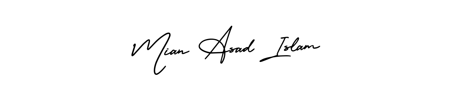 You can use this online signature creator to create a handwritten signature for the name Mian Asad Islam. This is the best online autograph maker. Mian Asad Islam signature style 3 images and pictures png