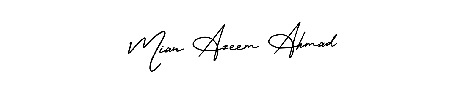 Make a beautiful signature design for name Mian Azeem Ahmad. Use this online signature maker to create a handwritten signature for free. Mian Azeem Ahmad signature style 3 images and pictures png