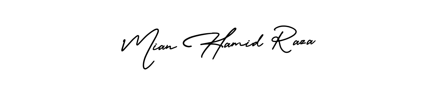 Design your own signature with our free online signature maker. With this signature software, you can create a handwritten (AmerikaSignatureDemo-Regular) signature for name Mian Hamid Raza. Mian Hamid Raza signature style 3 images and pictures png