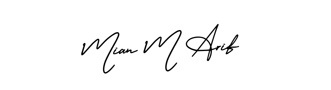 Create a beautiful signature design for name Mian M Arif. With this signature (AmerikaSignatureDemo-Regular) fonts, you can make a handwritten signature for free. Mian M Arif signature style 3 images and pictures png