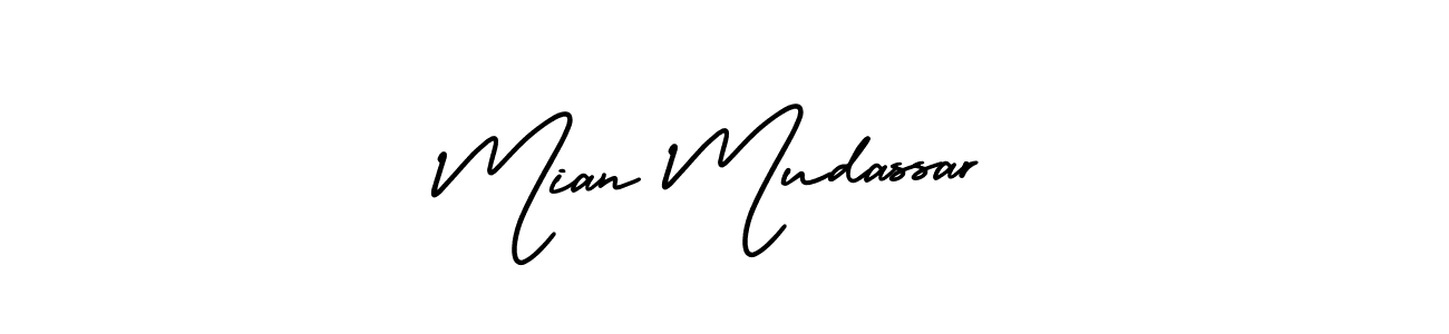 The best way (AmerikaSignatureDemo-Regular) to make a short signature is to pick only two or three words in your name. The name Mian Mudassar include a total of six letters. For converting this name. Mian Mudassar signature style 3 images and pictures png