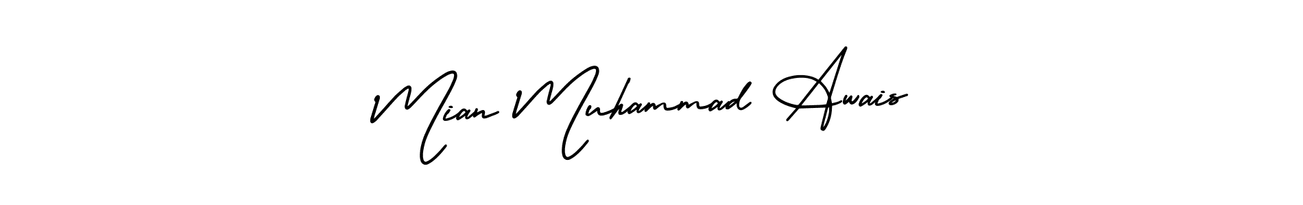 Also You can easily find your signature by using the search form. We will create Mian Muhammad Awais name handwritten signature images for you free of cost using AmerikaSignatureDemo-Regular sign style. Mian Muhammad Awais signature style 3 images and pictures png