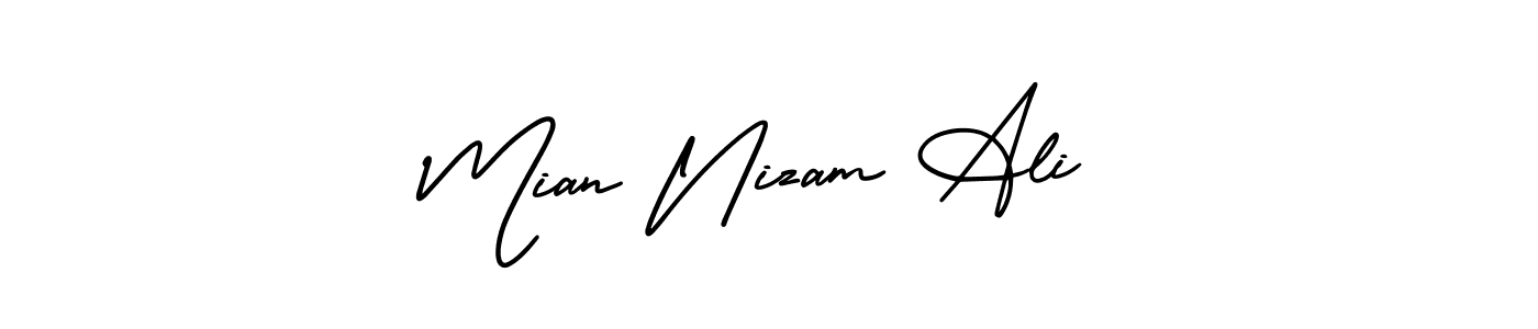 Mian Nizam Ali stylish signature style. Best Handwritten Sign (AmerikaSignatureDemo-Regular) for my name. Handwritten Signature Collection Ideas for my name Mian Nizam Ali. Mian Nizam Ali signature style 3 images and pictures png