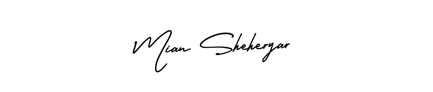 It looks lik you need a new signature style for name Mian Sheheryar. Design unique handwritten (AmerikaSignatureDemo-Regular) signature with our free signature maker in just a few clicks. Mian Sheheryar signature style 3 images and pictures png