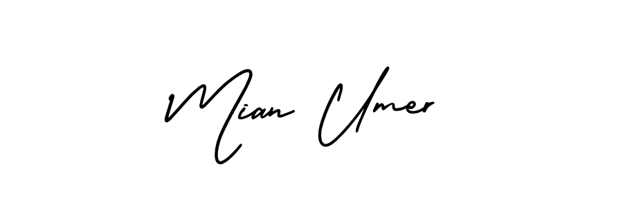 Make a beautiful signature design for name Mian Umer. With this signature (AmerikaSignatureDemo-Regular) style, you can create a handwritten signature for free. Mian Umer signature style 3 images and pictures png