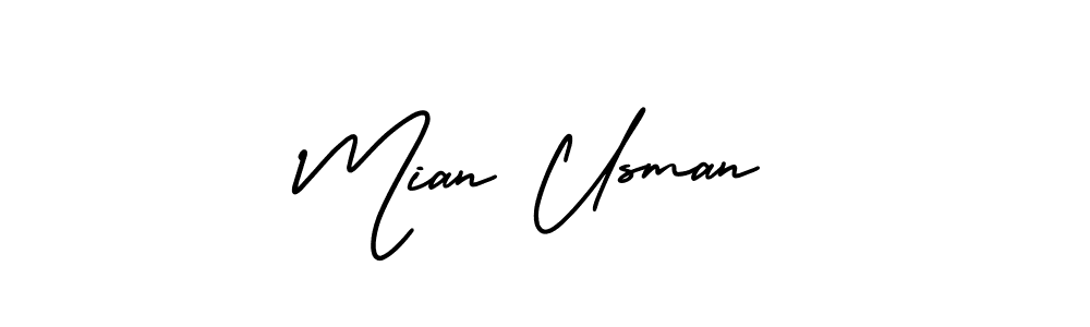 You should practise on your own different ways (AmerikaSignatureDemo-Regular) to write your name (Mian Usman) in signature. don't let someone else do it for you. Mian Usman signature style 3 images and pictures png