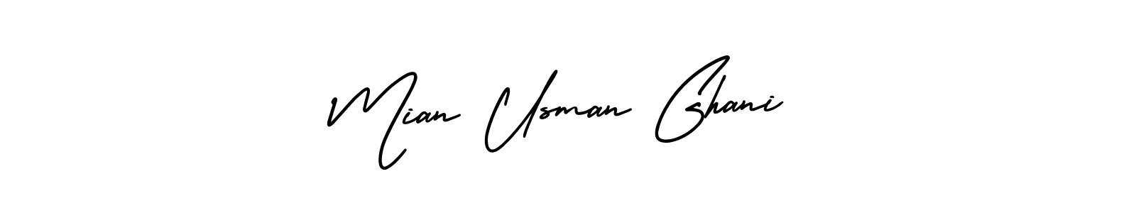 You should practise on your own different ways (AmerikaSignatureDemo-Regular) to write your name (Mian Usman Ghani) in signature. don't let someone else do it for you. Mian Usman Ghani signature style 3 images and pictures png