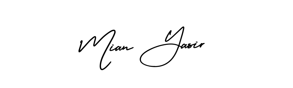 Use a signature maker to create a handwritten signature online. With this signature software, you can design (AmerikaSignatureDemo-Regular) your own signature for name Mian Yasir. Mian Yasir signature style 3 images and pictures png