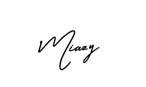 Use a signature maker to create a handwritten signature online. With this signature software, you can design (AmerikaSignatureDemo-Regular) your own signature for name Miazy. Miazy signature style 3 images and pictures png