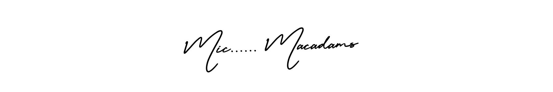 Make a beautiful signature design for name Mic...... Macadams. With this signature (AmerikaSignatureDemo-Regular) style, you can create a handwritten signature for free. Mic...... Macadams signature style 3 images and pictures png