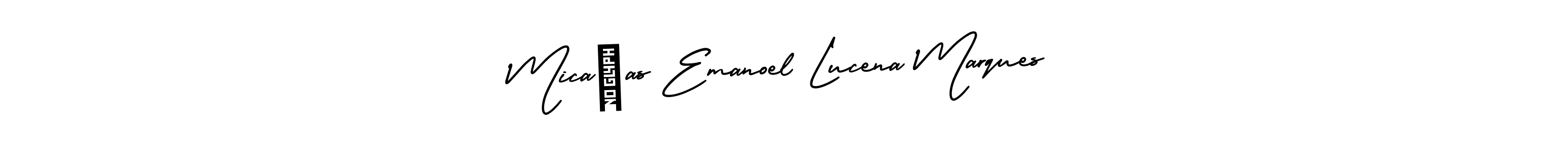 Make a beautiful signature design for name Micaías Emanoel Lucena Marques. With this signature (AmerikaSignatureDemo-Regular) style, you can create a handwritten signature for free. Micaías Emanoel Lucena Marques signature style 3 images and pictures png