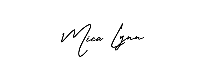 Make a beautiful signature design for name Mica Lynn. With this signature (AmerikaSignatureDemo-Regular) style, you can create a handwritten signature for free. Mica Lynn signature style 3 images and pictures png