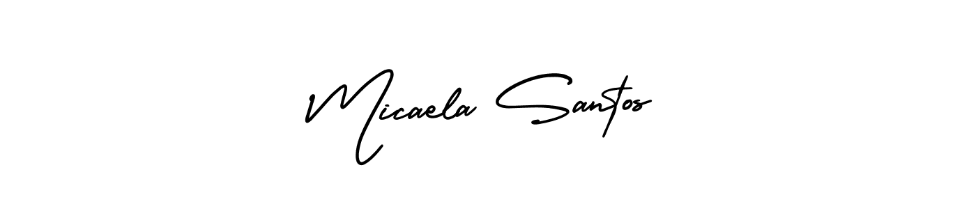 Design your own signature with our free online signature maker. With this signature software, you can create a handwritten (AmerikaSignatureDemo-Regular) signature for name Micaela Santos. Micaela Santos signature style 3 images and pictures png