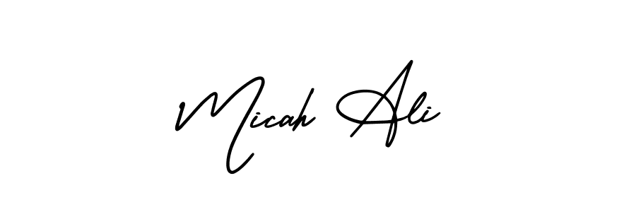 Similarly AmerikaSignatureDemo-Regular is the best handwritten signature design. Signature creator online .You can use it as an online autograph creator for name Micah Ali. Micah Ali signature style 3 images and pictures png
