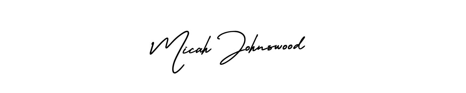 How to make Micah Johnswood name signature. Use AmerikaSignatureDemo-Regular style for creating short signs online. This is the latest handwritten sign. Micah Johnswood signature style 3 images and pictures png