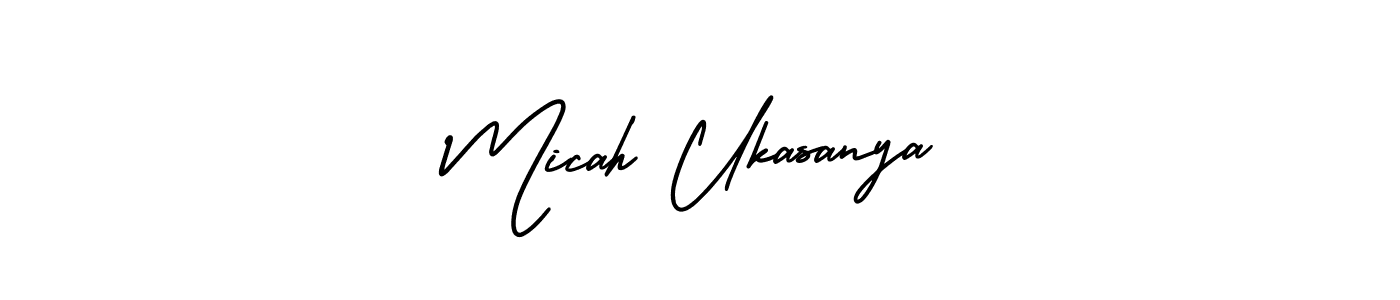 Best and Professional Signature Style for Micah Ukasanya. AmerikaSignatureDemo-Regular Best Signature Style Collection. Micah Ukasanya signature style 3 images and pictures png