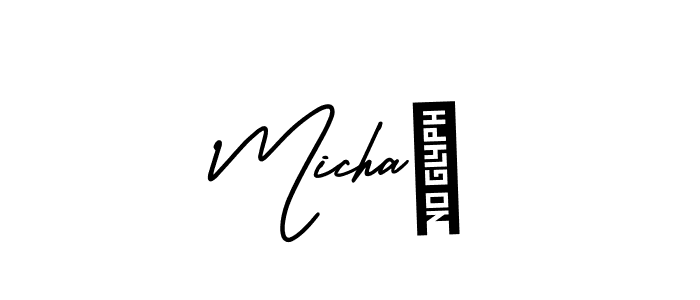 You should practise on your own different ways (AmerikaSignatureDemo-Regular) to write your name (Michał) in signature. don't let someone else do it for you. Michał signature style 3 images and pictures png