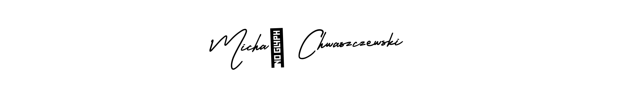 Use a signature maker to create a handwritten signature online. With this signature software, you can design (AmerikaSignatureDemo-Regular) your own signature for name Michał Chwaszczewski. Michał Chwaszczewski signature style 3 images and pictures png