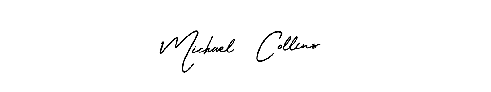 The best way (AmerikaSignatureDemo-Regular) to make a short signature is to pick only two or three words in your name. The name Michael  Collins include a total of six letters. For converting this name. Michael  Collins signature style 3 images and pictures png