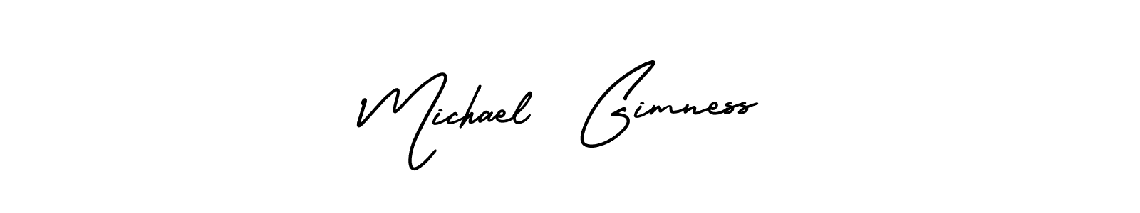 Make a beautiful signature design for name Michael  Gimness. With this signature (AmerikaSignatureDemo-Regular) style, you can create a handwritten signature for free. Michael  Gimness signature style 3 images and pictures png