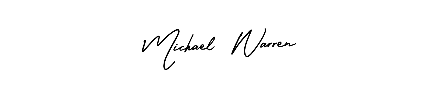 You should practise on your own different ways (AmerikaSignatureDemo-Regular) to write your name (Michael  Warren) in signature. don't let someone else do it for you. Michael  Warren signature style 3 images and pictures png