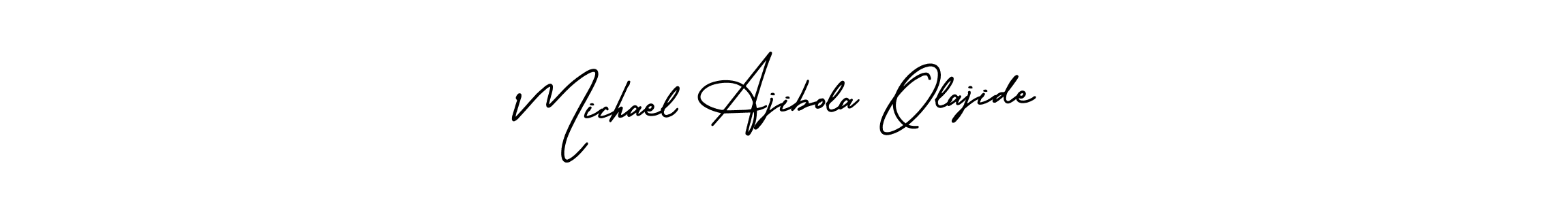 Design your own signature with our free online signature maker. With this signature software, you can create a handwritten (AmerikaSignatureDemo-Regular) signature for name Michael Ajibola Olajide. Michael Ajibola Olajide signature style 3 images and pictures png
