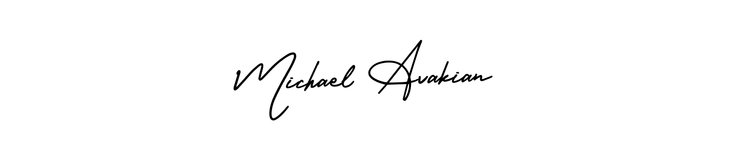 How to make Michael Avakian name signature. Use AmerikaSignatureDemo-Regular style for creating short signs online. This is the latest handwritten sign. Michael Avakian signature style 3 images and pictures png