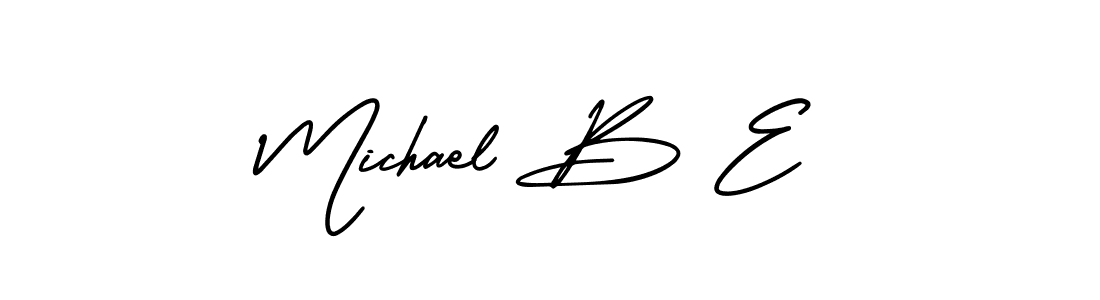 This is the best signature style for the Michael B E name. Also you like these signature font (AmerikaSignatureDemo-Regular). Mix name signature. Michael B E signature style 3 images and pictures png