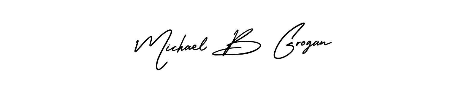 It looks lik you need a new signature style for name Michael B Grogan. Design unique handwritten (AmerikaSignatureDemo-Regular) signature with our free signature maker in just a few clicks. Michael B Grogan signature style 3 images and pictures png