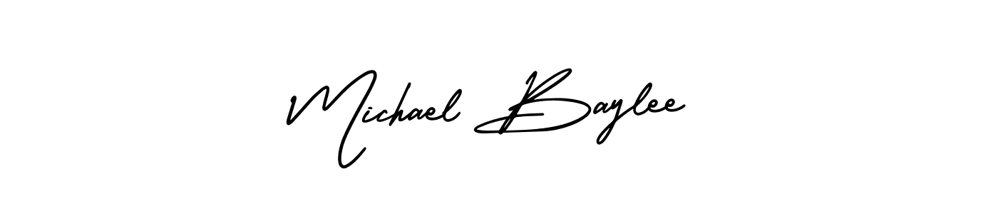 Use a signature maker to create a handwritten signature online. With this signature software, you can design (AmerikaSignatureDemo-Regular) your own signature for name Michael Baylee. Michael Baylee signature style 3 images and pictures png