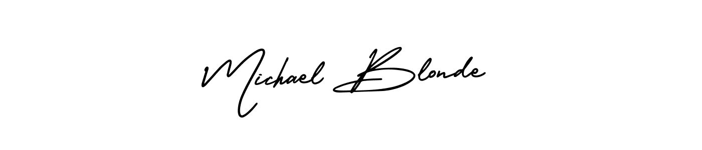 Use a signature maker to create a handwritten signature online. With this signature software, you can design (AmerikaSignatureDemo-Regular) your own signature for name Michael Blonde. Michael Blonde signature style 3 images and pictures png