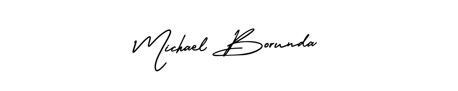 Make a short Michael Borunda signature style. Manage your documents anywhere anytime using AmerikaSignatureDemo-Regular. Create and add eSignatures, submit forms, share and send files easily. Michael Borunda signature style 3 images and pictures png
