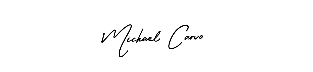 Make a beautiful signature design for name Michael Carvo. With this signature (AmerikaSignatureDemo-Regular) style, you can create a handwritten signature for free. Michael Carvo signature style 3 images and pictures png