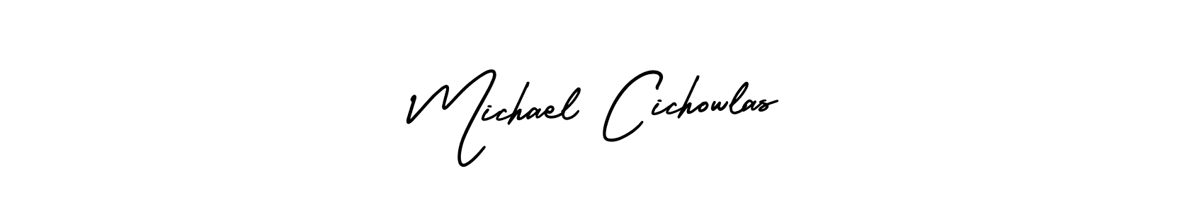 Create a beautiful signature design for name Michael Cichowlas. With this signature (AmerikaSignatureDemo-Regular) fonts, you can make a handwritten signature for free. Michael Cichowlas signature style 3 images and pictures png