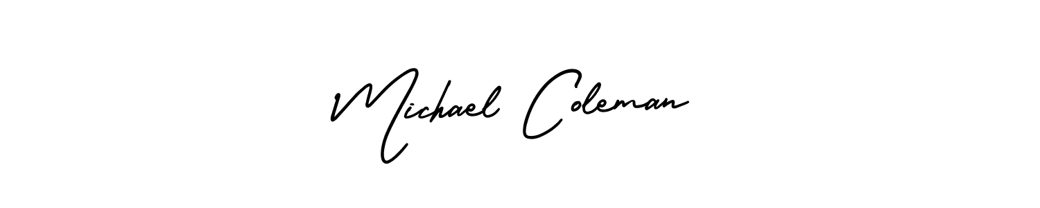 How to make Michael Coleman signature? AmerikaSignatureDemo-Regular is a professional autograph style. Create handwritten signature for Michael Coleman name. Michael Coleman signature style 3 images and pictures png