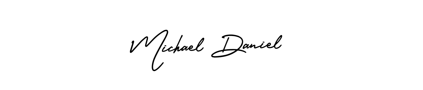 Michael Daniel stylish signature style. Best Handwritten Sign (AmerikaSignatureDemo-Regular) for my name. Handwritten Signature Collection Ideas for my name Michael Daniel. Michael Daniel signature style 3 images and pictures png