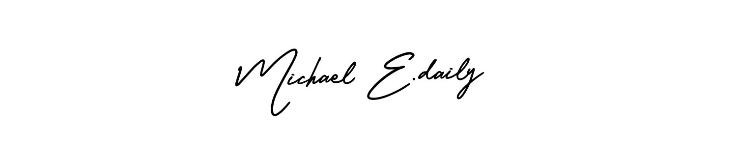 How to make Michael E.daily signature? AmerikaSignatureDemo-Regular is a professional autograph style. Create handwritten signature for Michael E.daily name. Michael E.daily signature style 3 images and pictures png