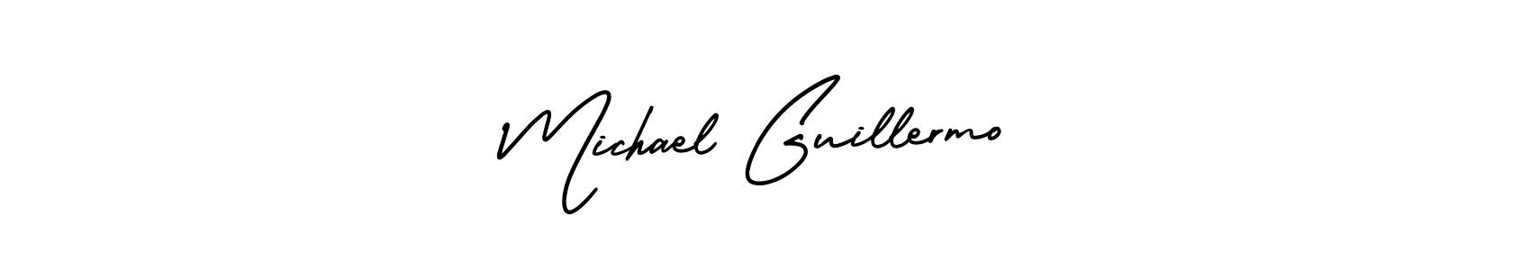 Create a beautiful signature design for name Michael Guillermo. With this signature (AmerikaSignatureDemo-Regular) fonts, you can make a handwritten signature for free. Michael Guillermo signature style 3 images and pictures png