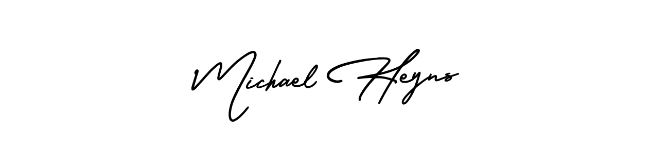 The best way (AmerikaSignatureDemo-Regular) to make a short signature is to pick only two or three words in your name. The name Michael Heyns include a total of six letters. For converting this name. Michael Heyns signature style 3 images and pictures png