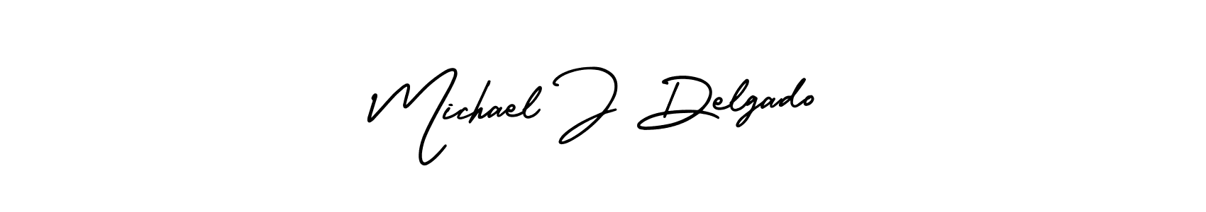 How to make Michael J Delgado signature? AmerikaSignatureDemo-Regular is a professional autograph style. Create handwritten signature for Michael J Delgado name. Michael J Delgado signature style 3 images and pictures png