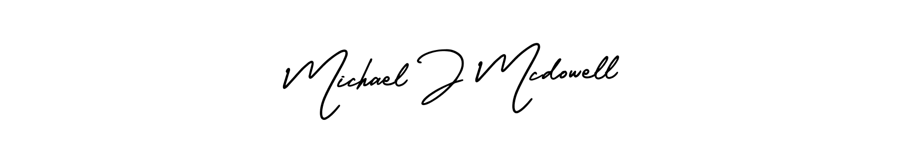 This is the best signature style for the Michael J Mcdowell name. Also you like these signature font (AmerikaSignatureDemo-Regular). Mix name signature. Michael J Mcdowell signature style 3 images and pictures png