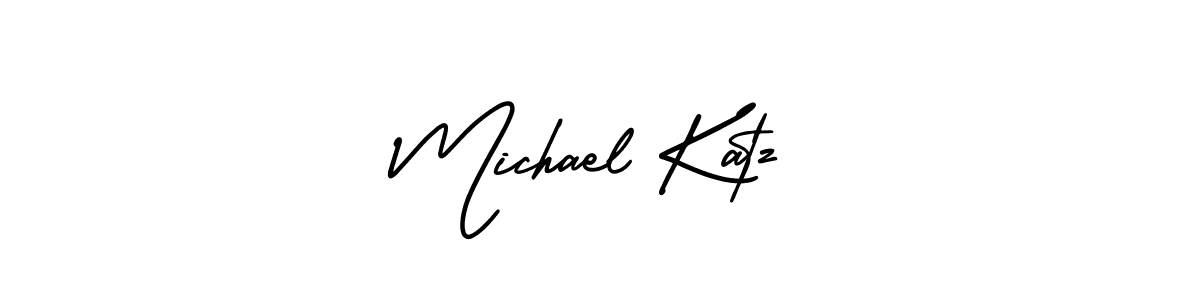 The best way (AmerikaSignatureDemo-Regular) to make a short signature is to pick only two or three words in your name. The name Michael Katz include a total of six letters. For converting this name. Michael Katz signature style 3 images and pictures png